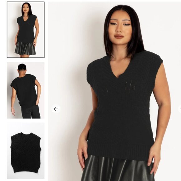 Blackmilk - Black Textured Knit Vest - Limited - AU XS/S - Picture 2 of 11